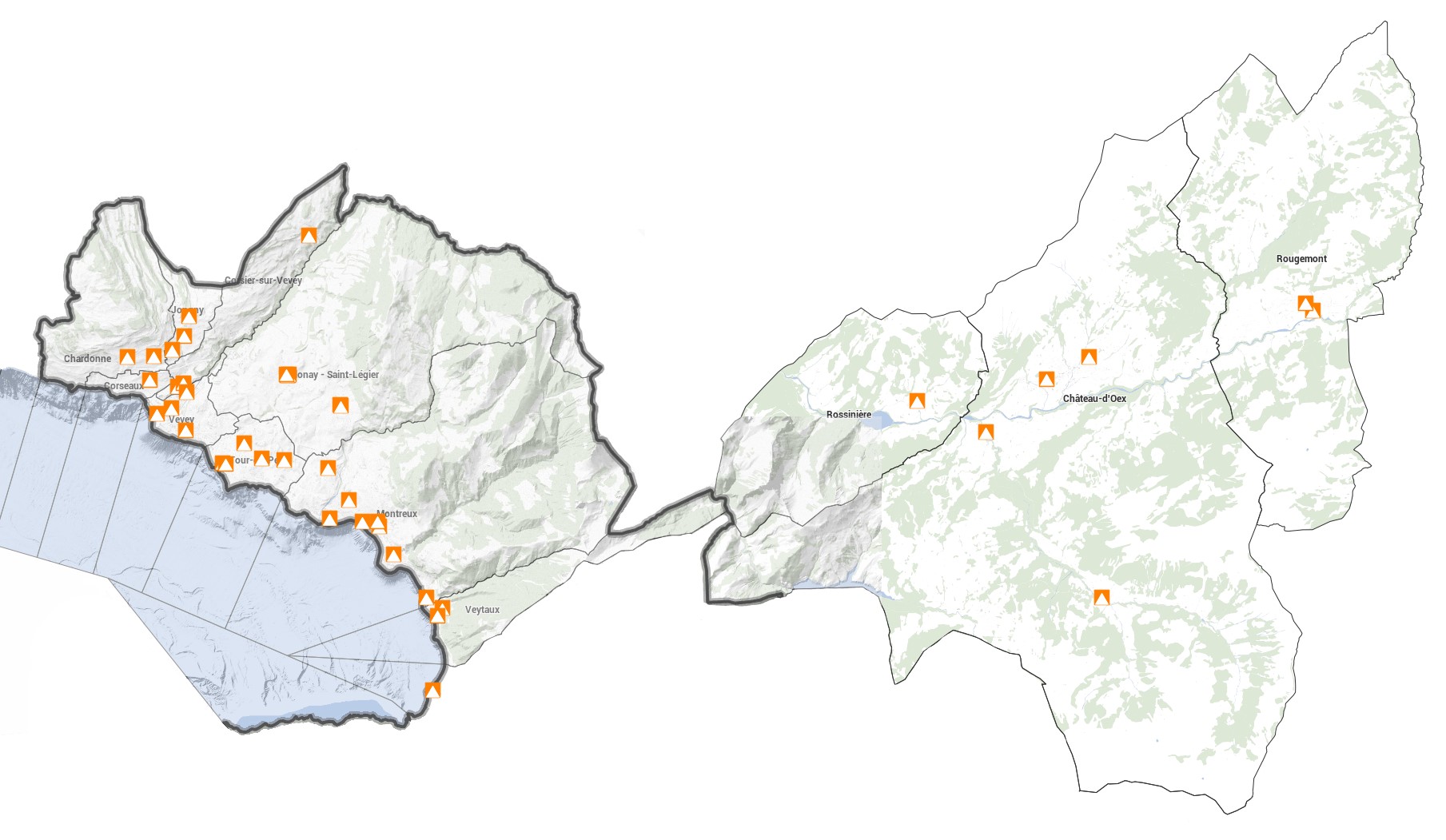 Abris publics sur le District